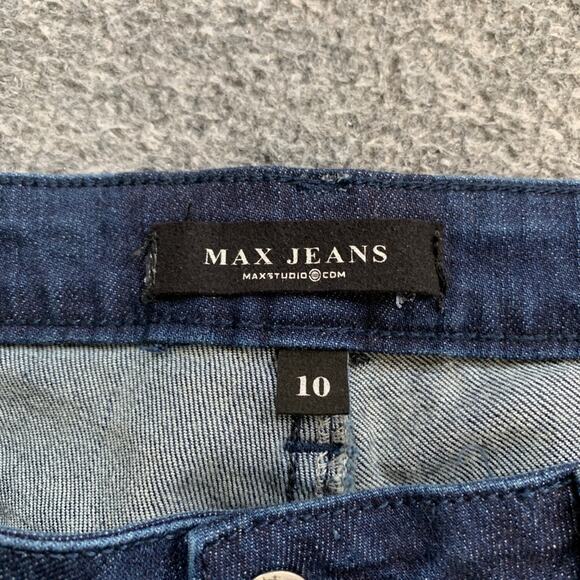 Max Studio Jeans Womens 10 Denim Salisbury Sleek Skinny Stretch Max Fit Zip Fly - Picture 8 of 12